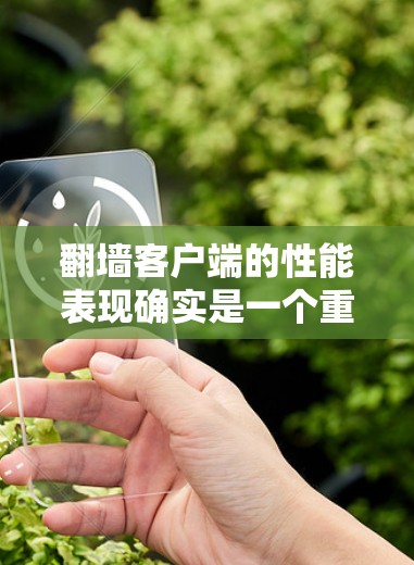翻墙客户端的性能表现确实是一个重要的因素，因为它直接关系到用户体验的稳定性和安全。以下是一些常见的翻墙客户端，并根据性能和特点进行分析