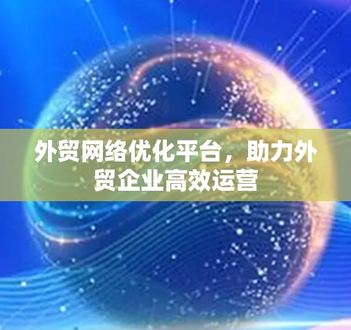 外贸网络优化平台，助力外贸企业高效运营